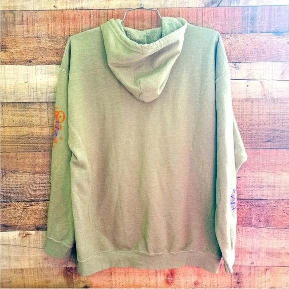 NWT Urban Outfitters Eyes Open Oversize Zip-Up Hoodie Sweatshirt - Picture 3 of 9